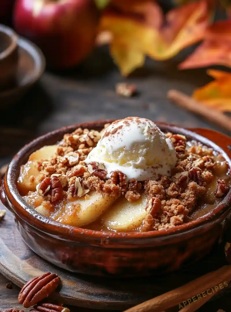 Apple Crisp with Toasted Pecan Crumble