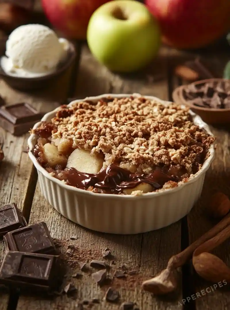 Apple Crisp with a Chocolate Swirl