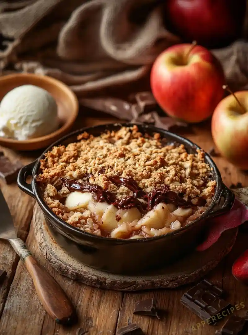 Apple Crisp with a Chocolate Swirl