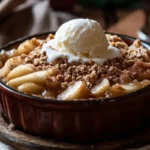 Apple Crisp with a Flaxseed Topping