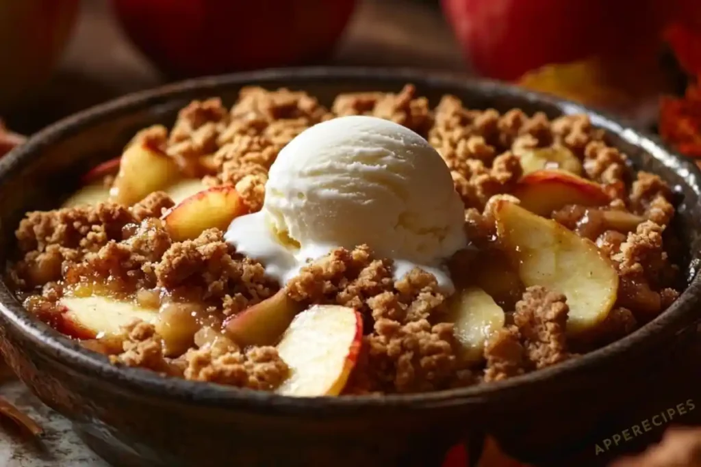 Apple Crisp with a Gingersnap Crust