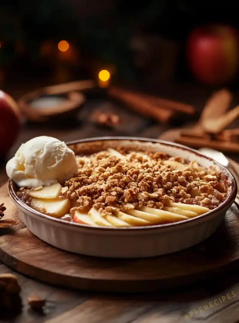 Apple Crisp with a Honey-Sweetened Crust