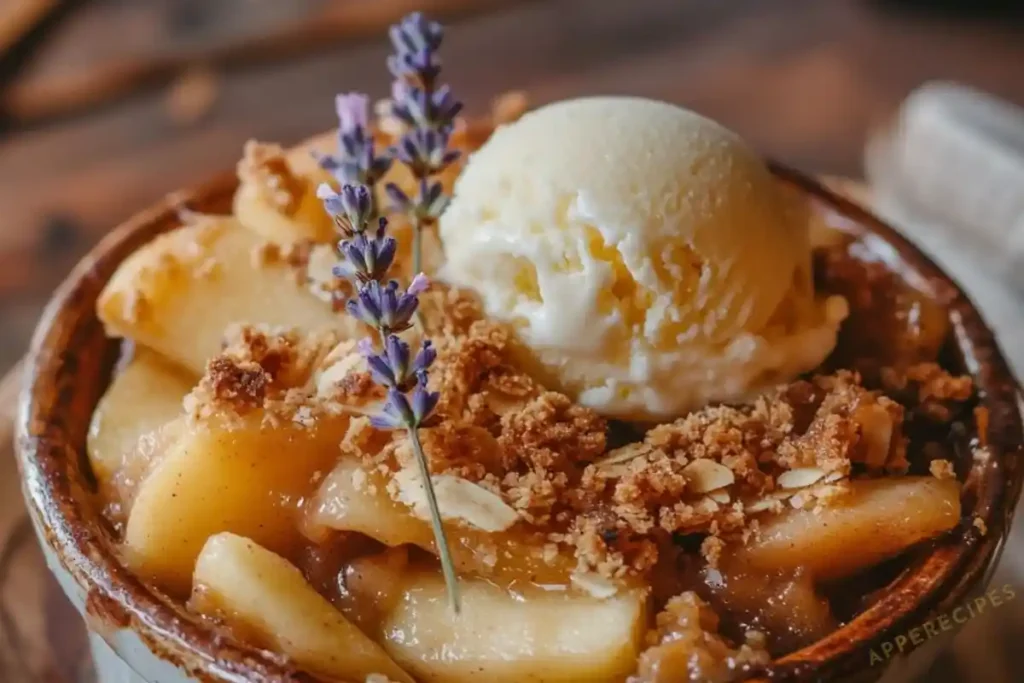 Apple Crisp with a Lavender-Infused Crust