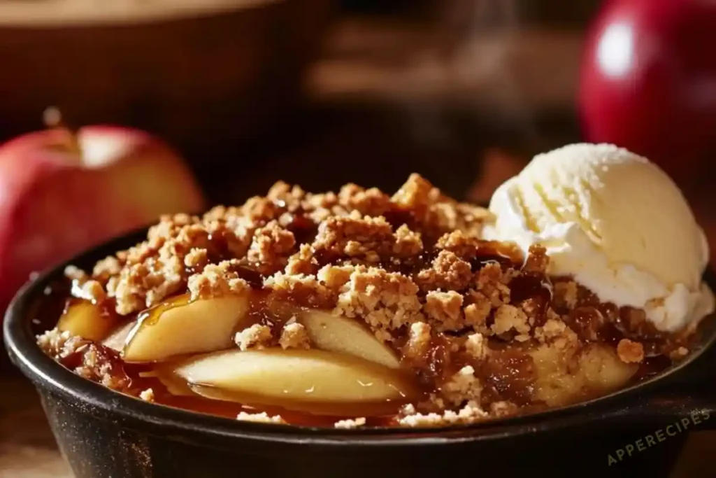 Apple Crisp with a Maple-Glazed Crumble