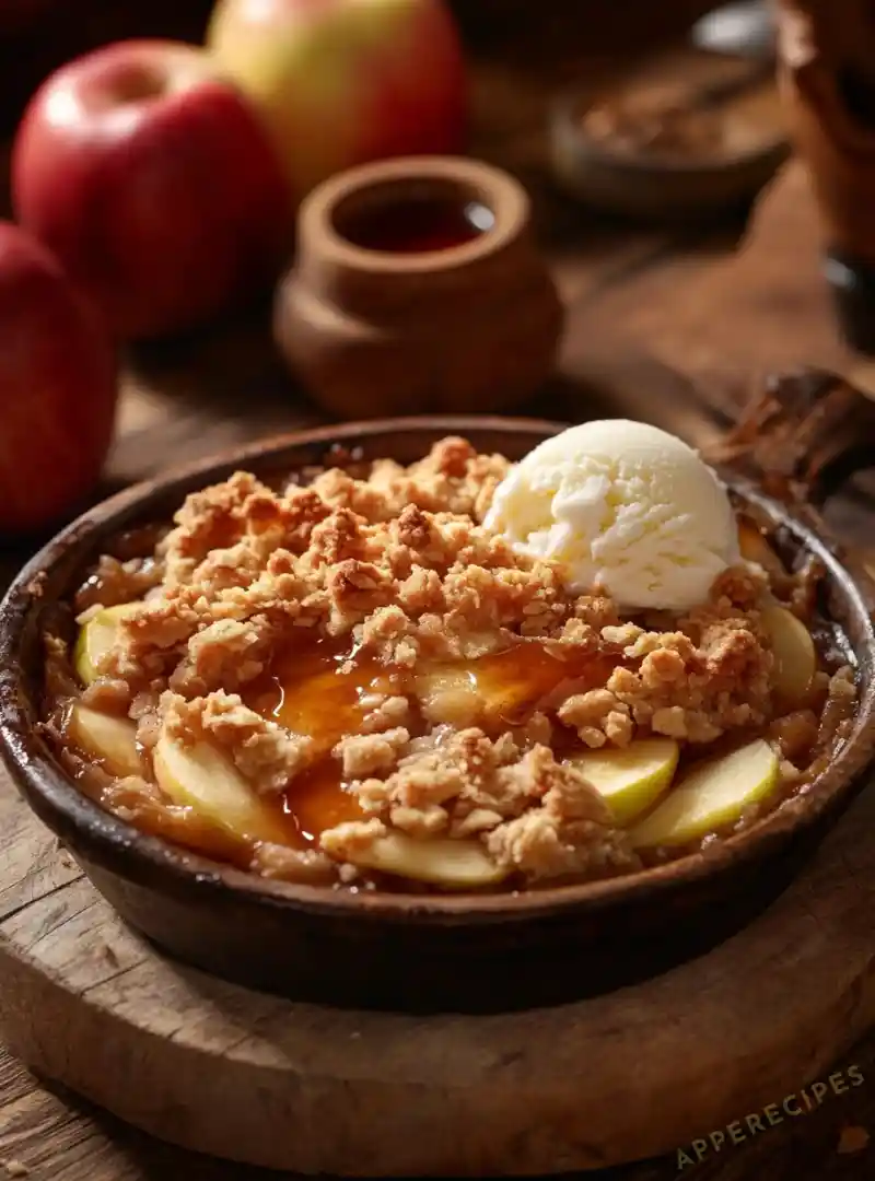 Apple Crisp with a Maple-Glazed Crumble