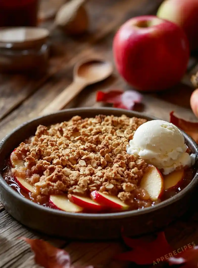 Apple Crisp with a Maple-Glazed Crumble