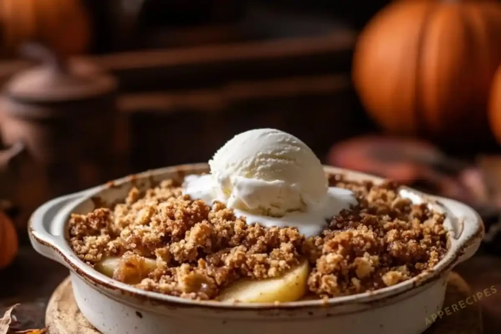 Apple Crisp with a Pumpkin Spice Crumble