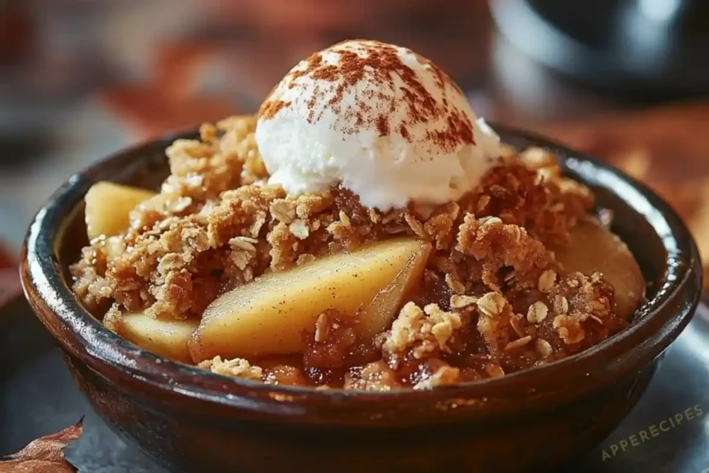 Apple Crisp with a Rum-Infused Topping