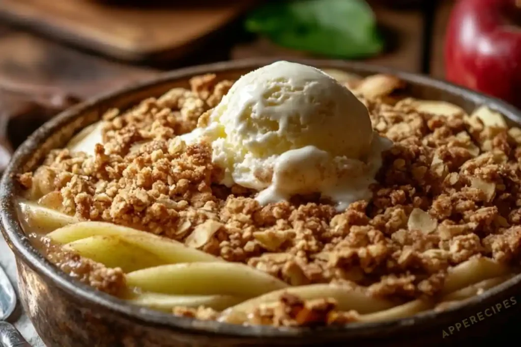 Cinnamon Sugar Apple Crisp with a Brown Butter Crumble