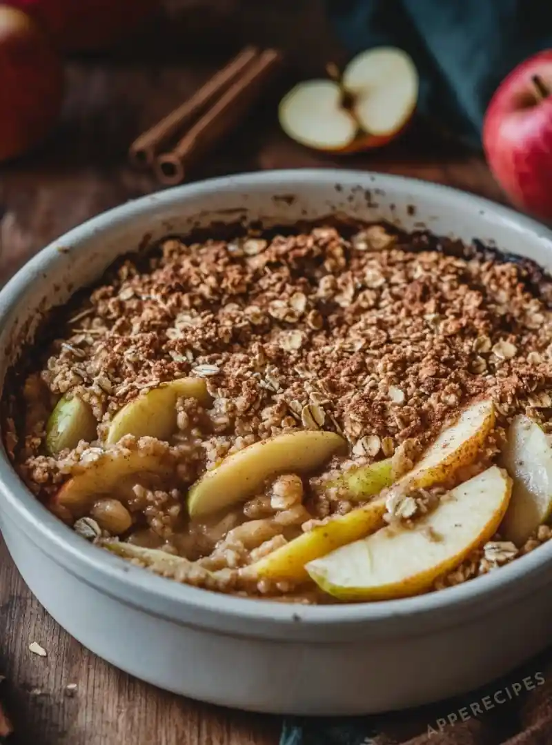 Healthy Apple Crisp with Whole Grain Oats