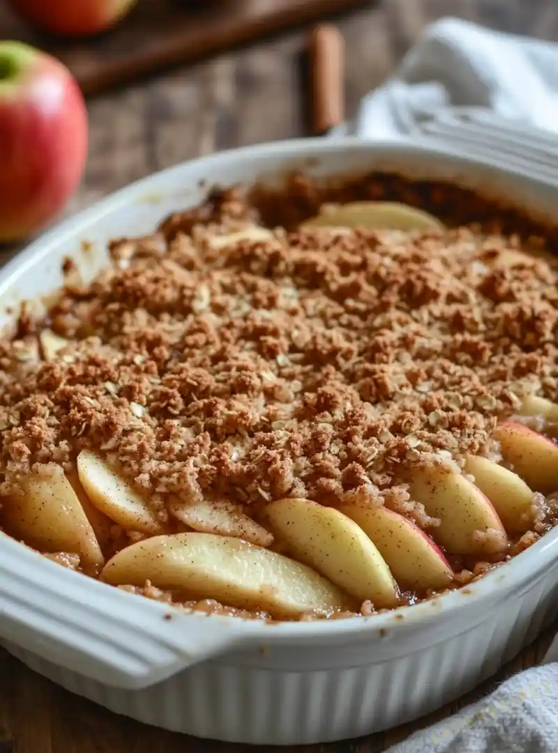 Healthy Apple Crisp with Whole Grain Oats